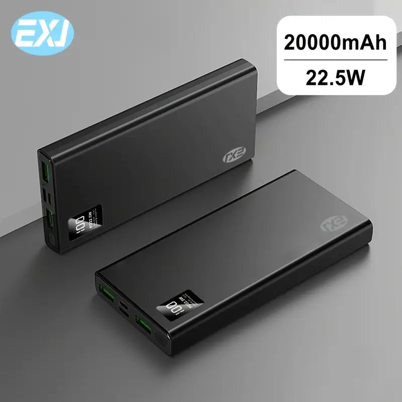 Powerbank 10000 mAh/20000 mAh – Snabbladdning 22.5W med LED-display