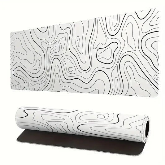 Stor Musmatta 90x40 cm – Topografiskt Mönster, Vattenavvisande och Halkfri Bas