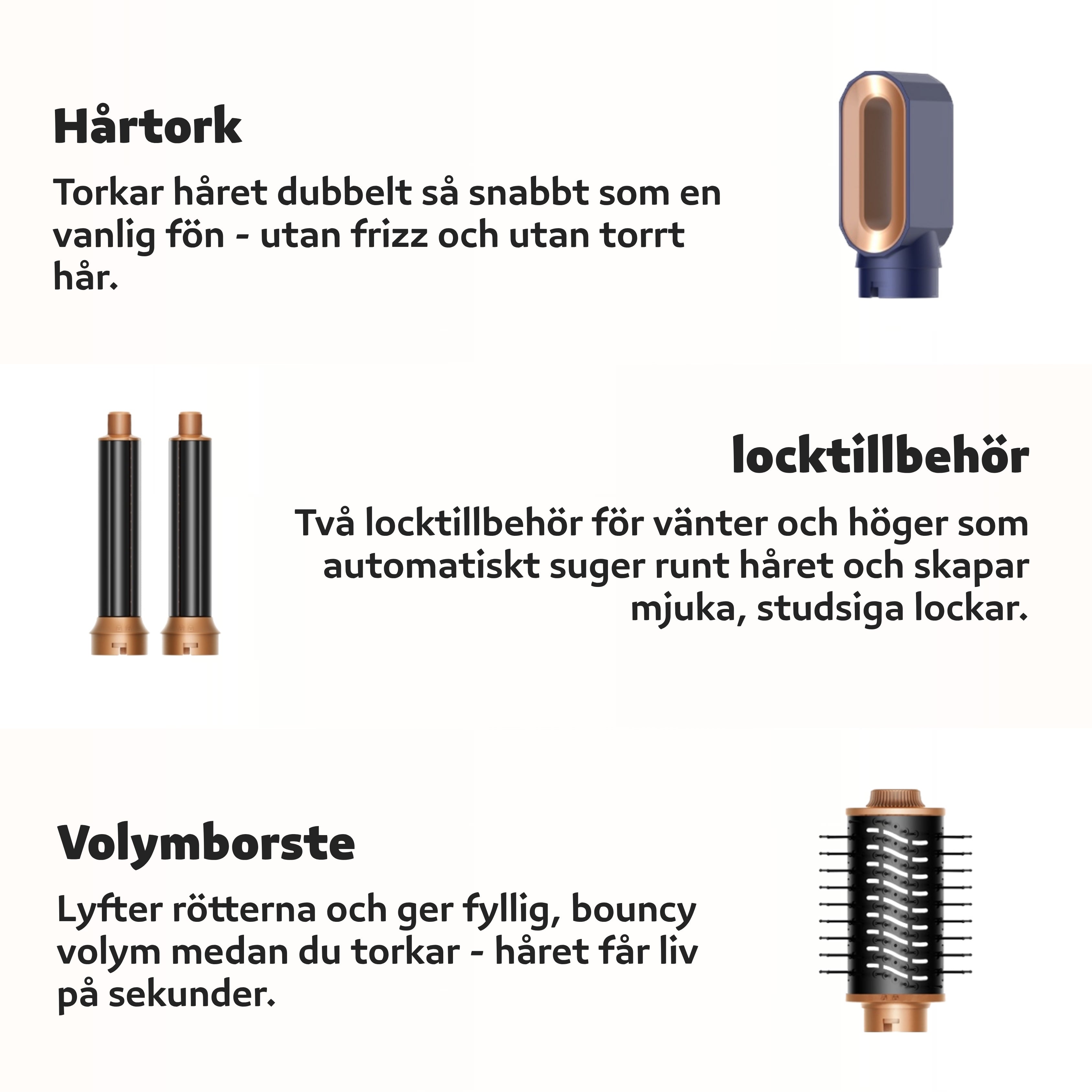 Luvién Pro Multistyler 6-i-1 Hårfön 1400W
