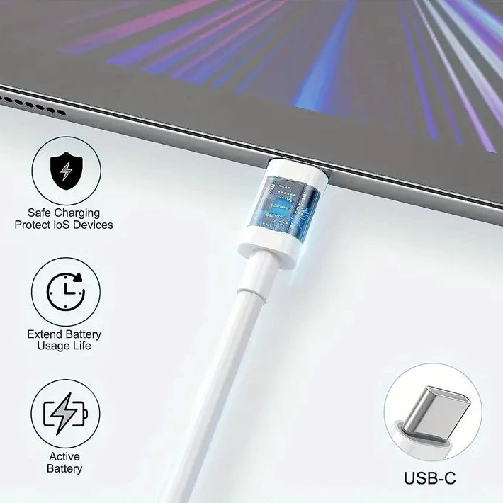 USB-C Kabel Svart 1.8m – 60W Snabbladdning för Samsung, iPhone, Laptop