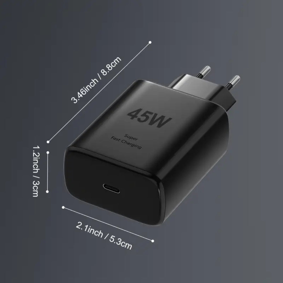 Samsung USB-C Adapter 45W – Snabbladdare Svart för Android
