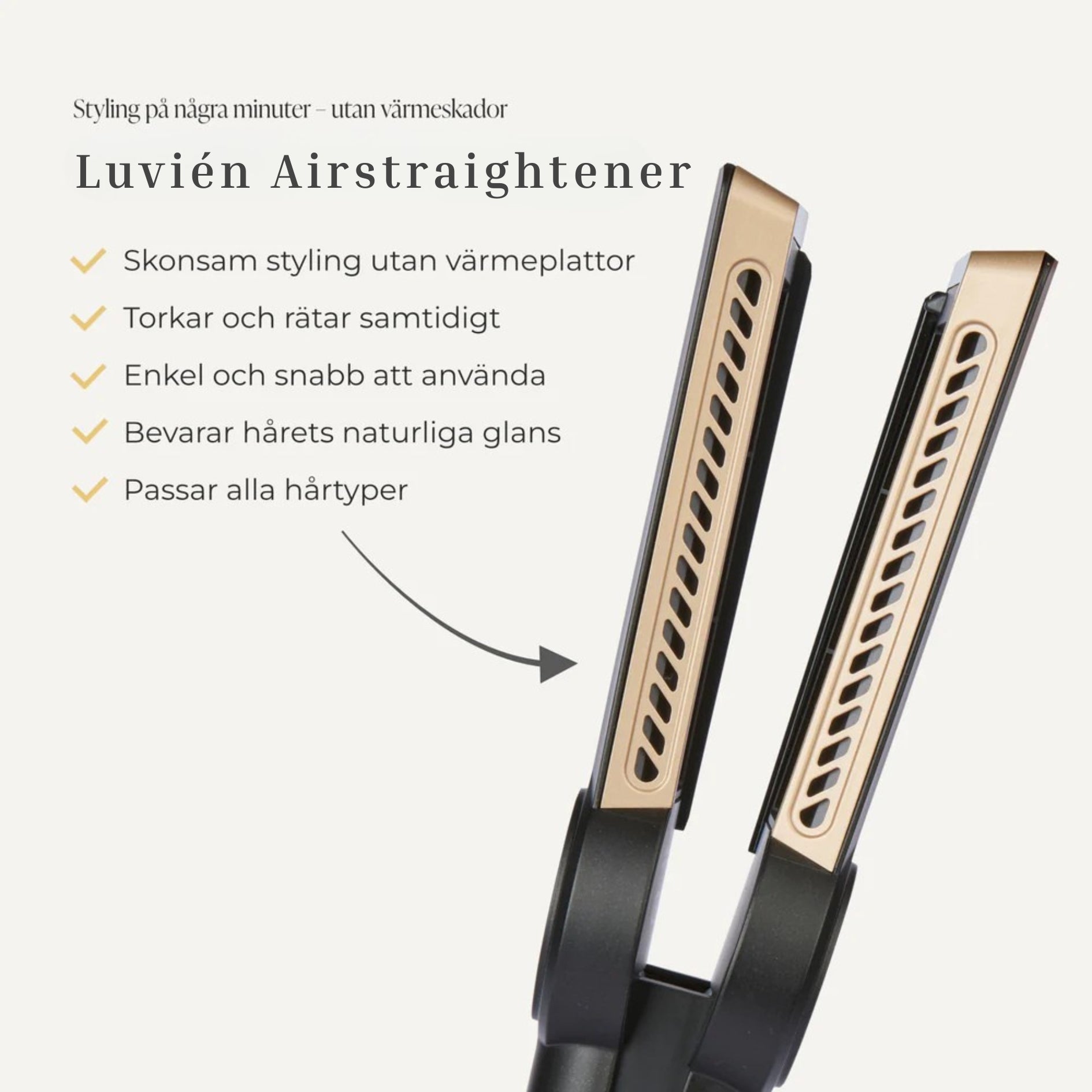 Luvién 2-i-1 luftrettingsapparat og styling