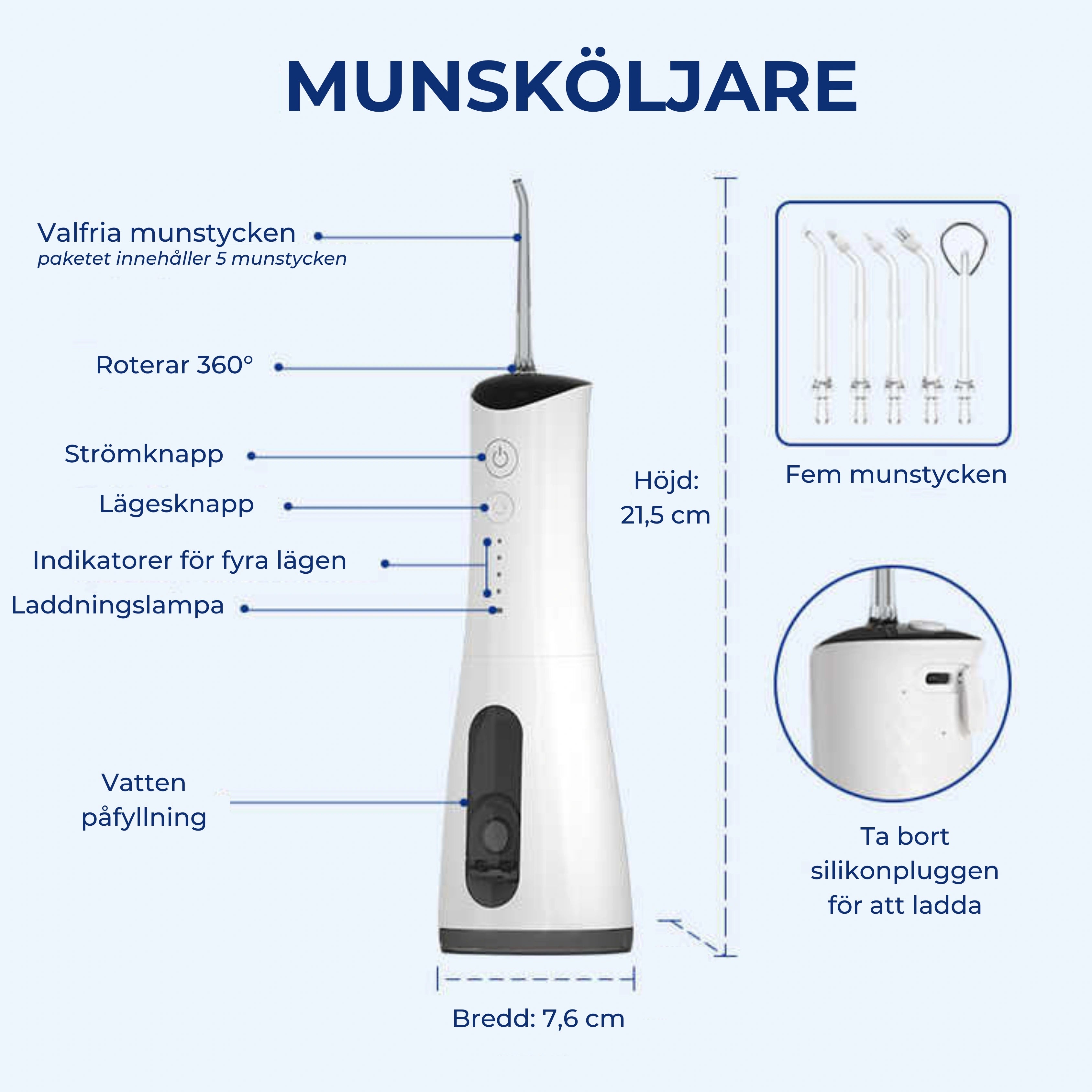 Dentivas Siillk Waterflosser - Interdentalbørstning