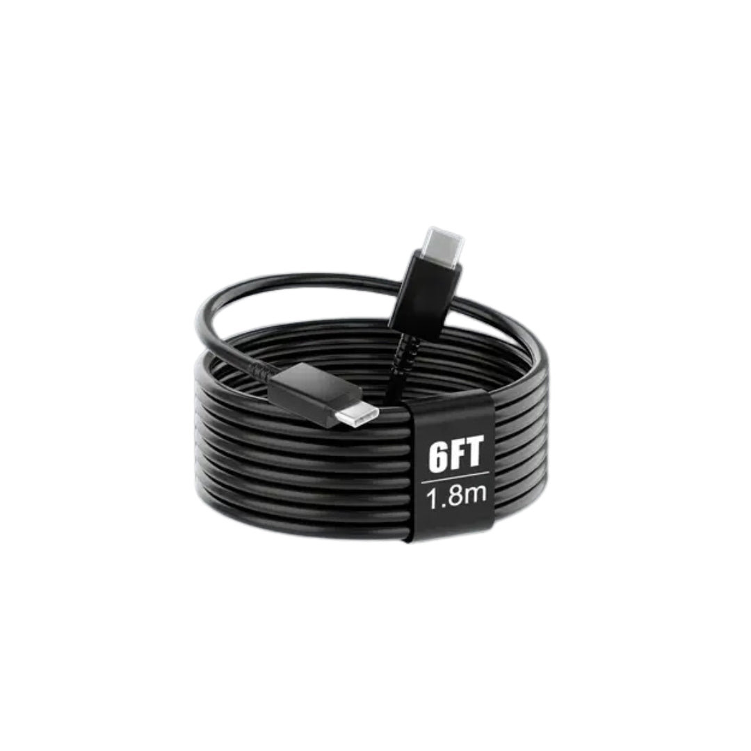 USB-C Kabel Svart 1.8m – 60W Snabbladdning för Samsung, iPhone, Laptop