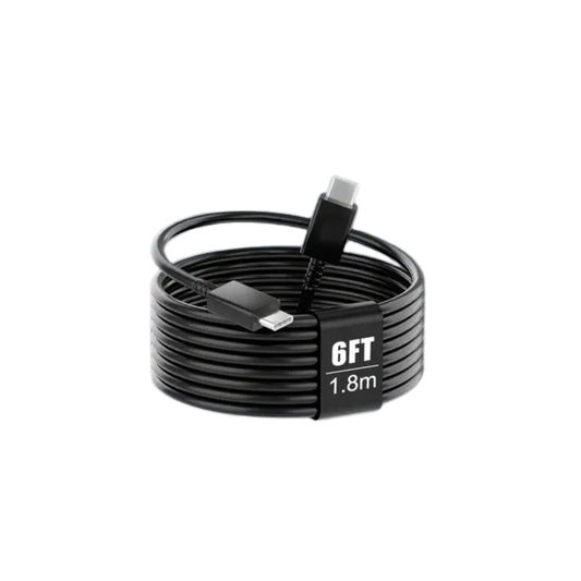 USB-C Kabel Svart 1.8m – 60W Snabbladdning för Samsung, iPhone, Laptop