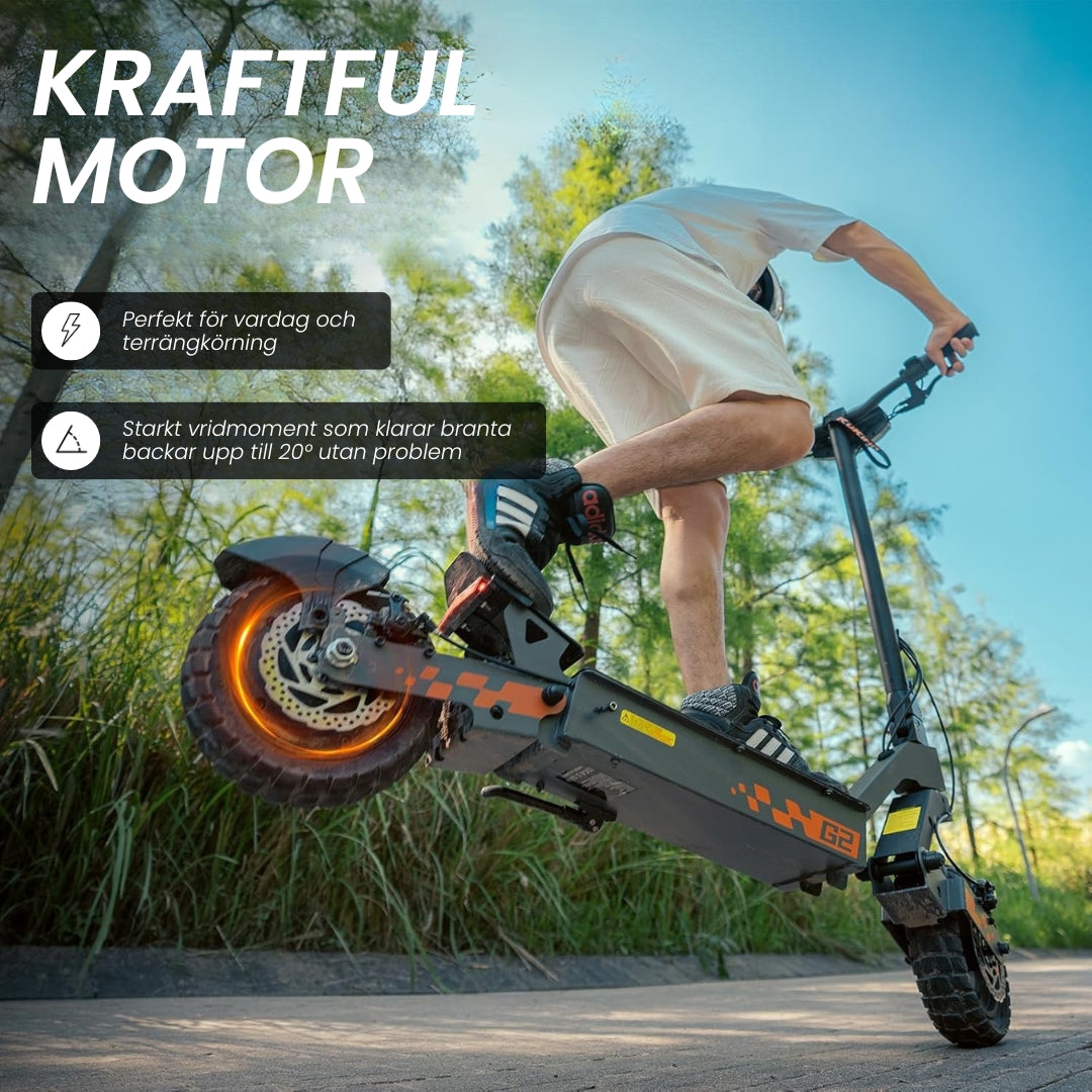 2025 KuKirin G2 elektrisk sparkesykkel | Rekkevidde 55 km - Makshastighet 45 km/t
