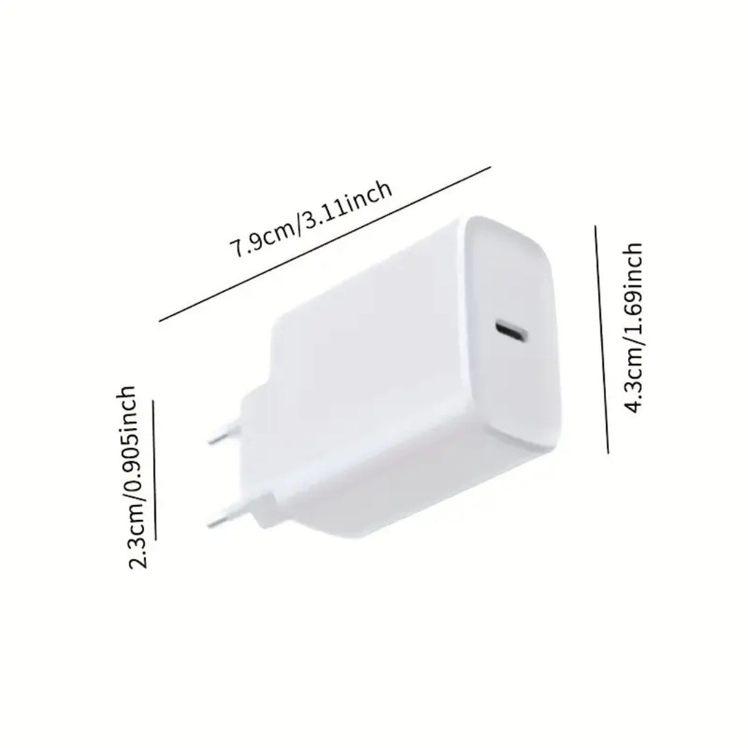 iPhone USB-C Adapter 45W – Snabbladdare Vit för iPad, MacBook