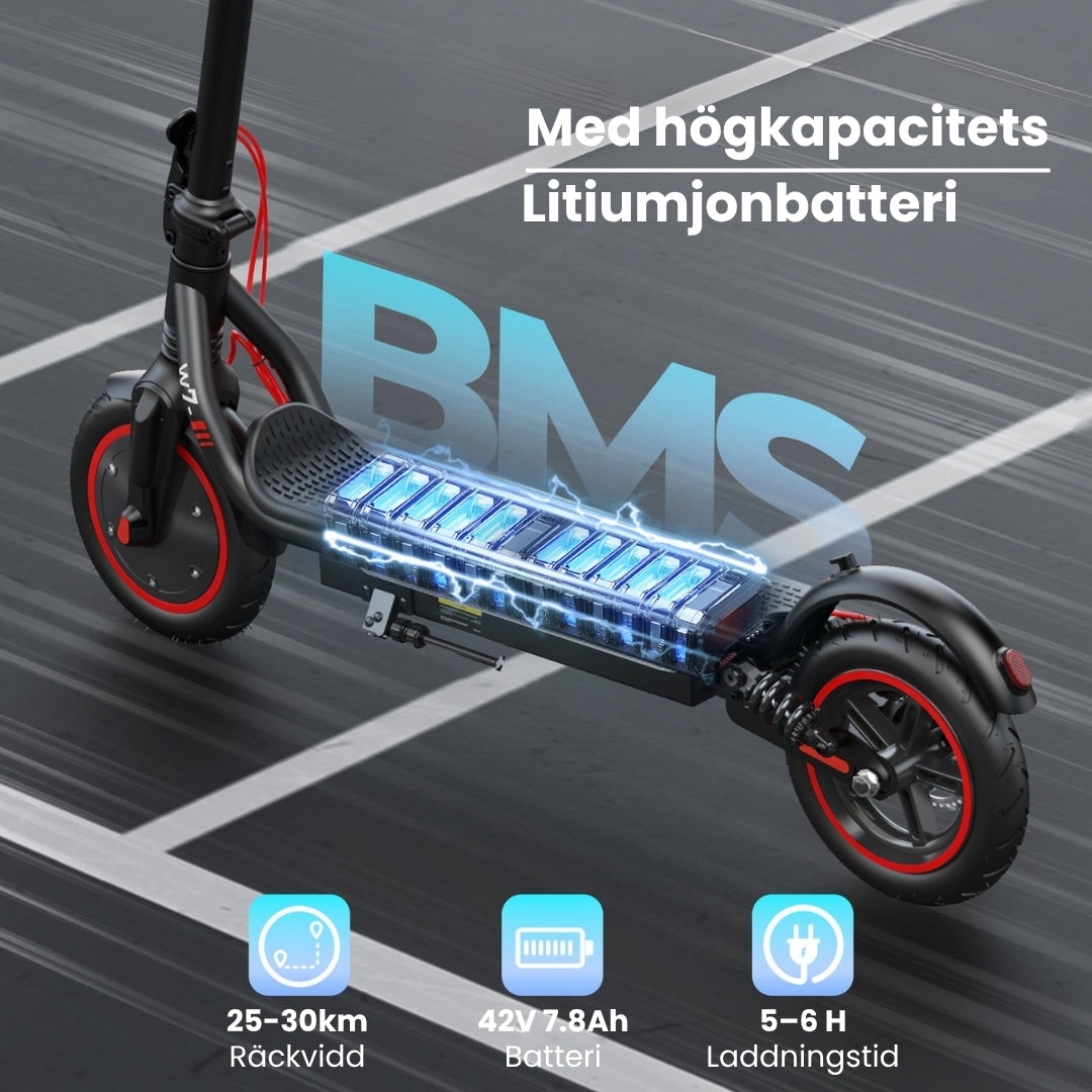 iScooter i9 elscooter – 30 km/h - 25 km räckvidd - 350W Motor