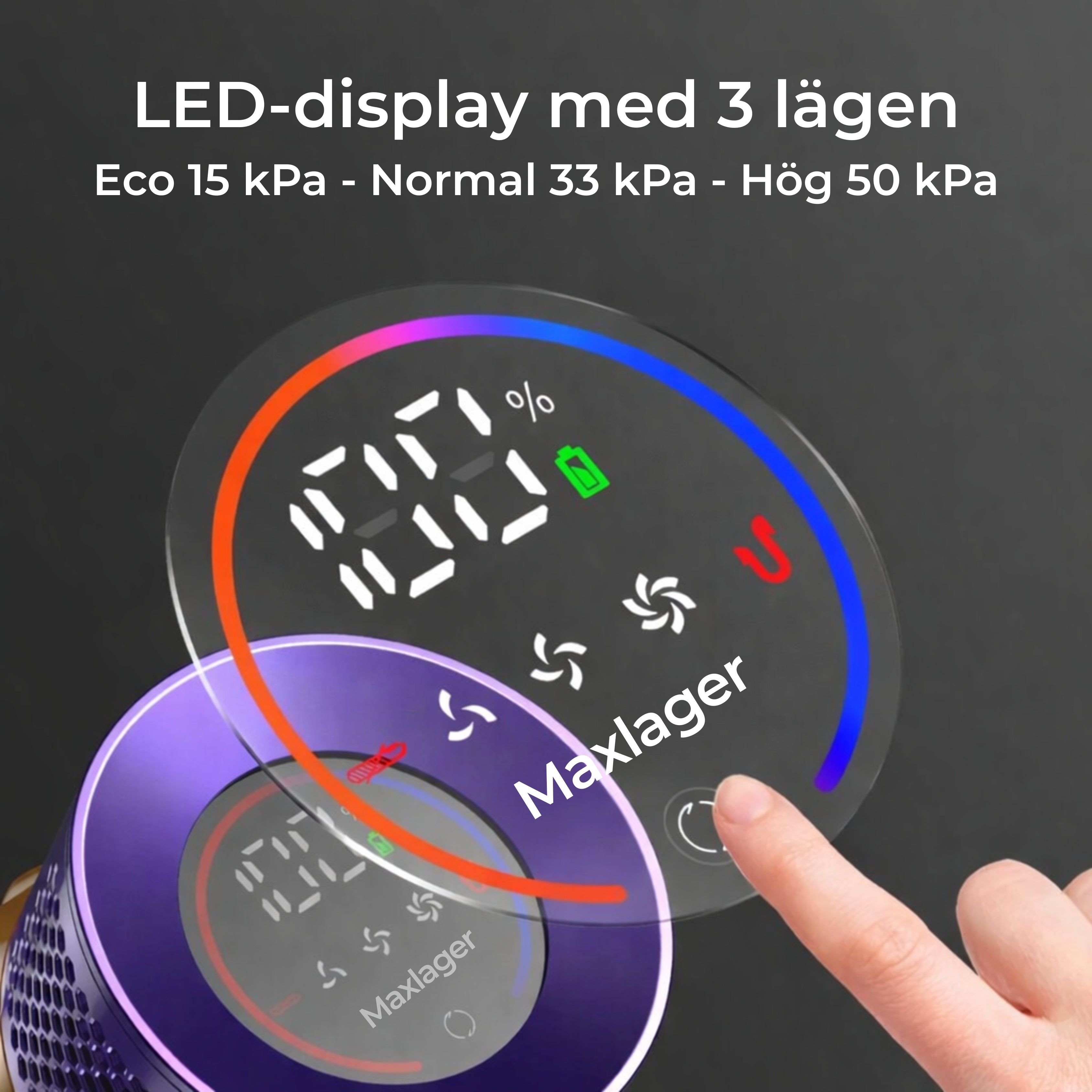 Maxlager Ultra X7 - 550W – 50 kPa Avancerad Sladdlös Dammsugare 2026 - Skaftdammsugare
