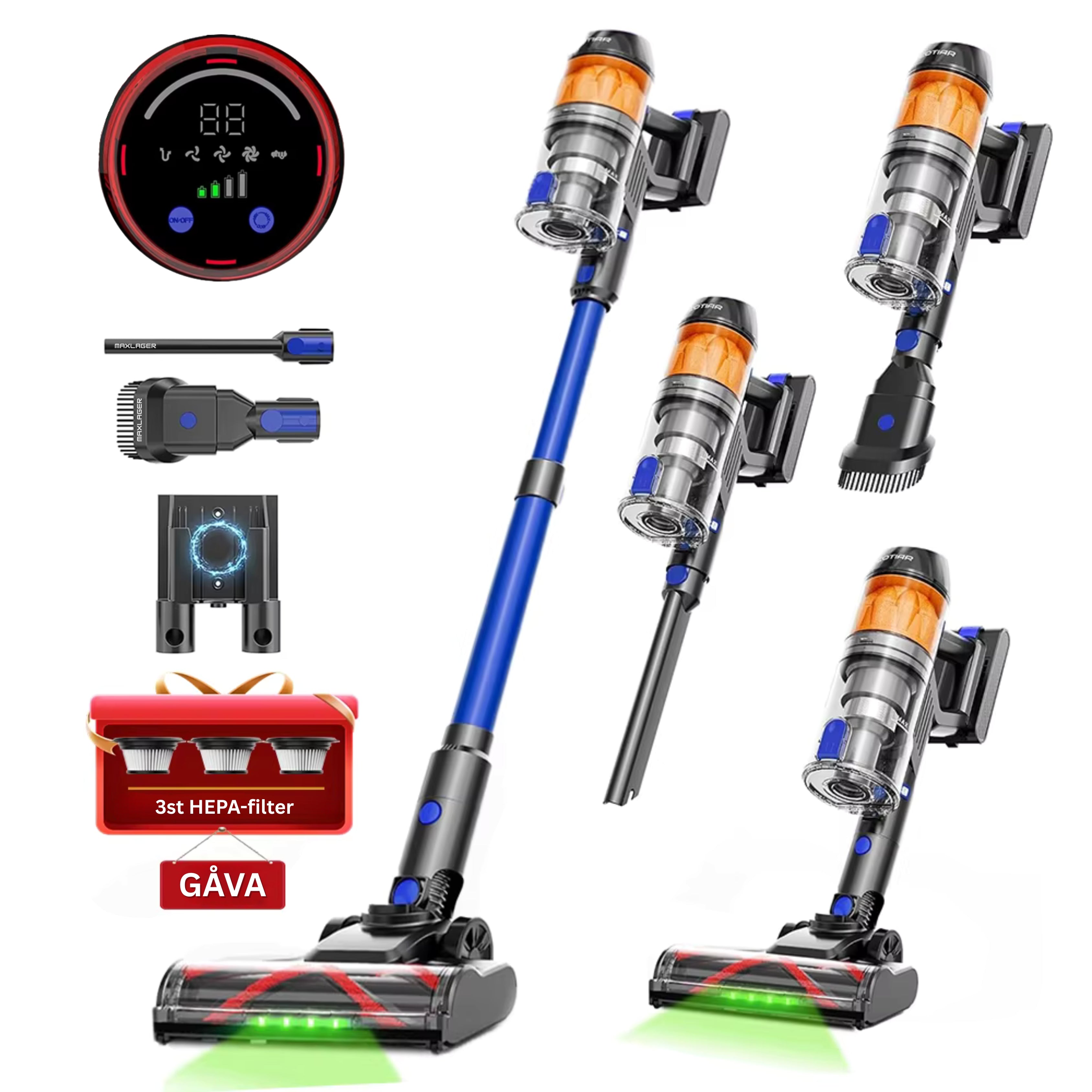 Maxlager V11 Detect Light  - 500W – 50 kPa Sladdlös Dammsugare