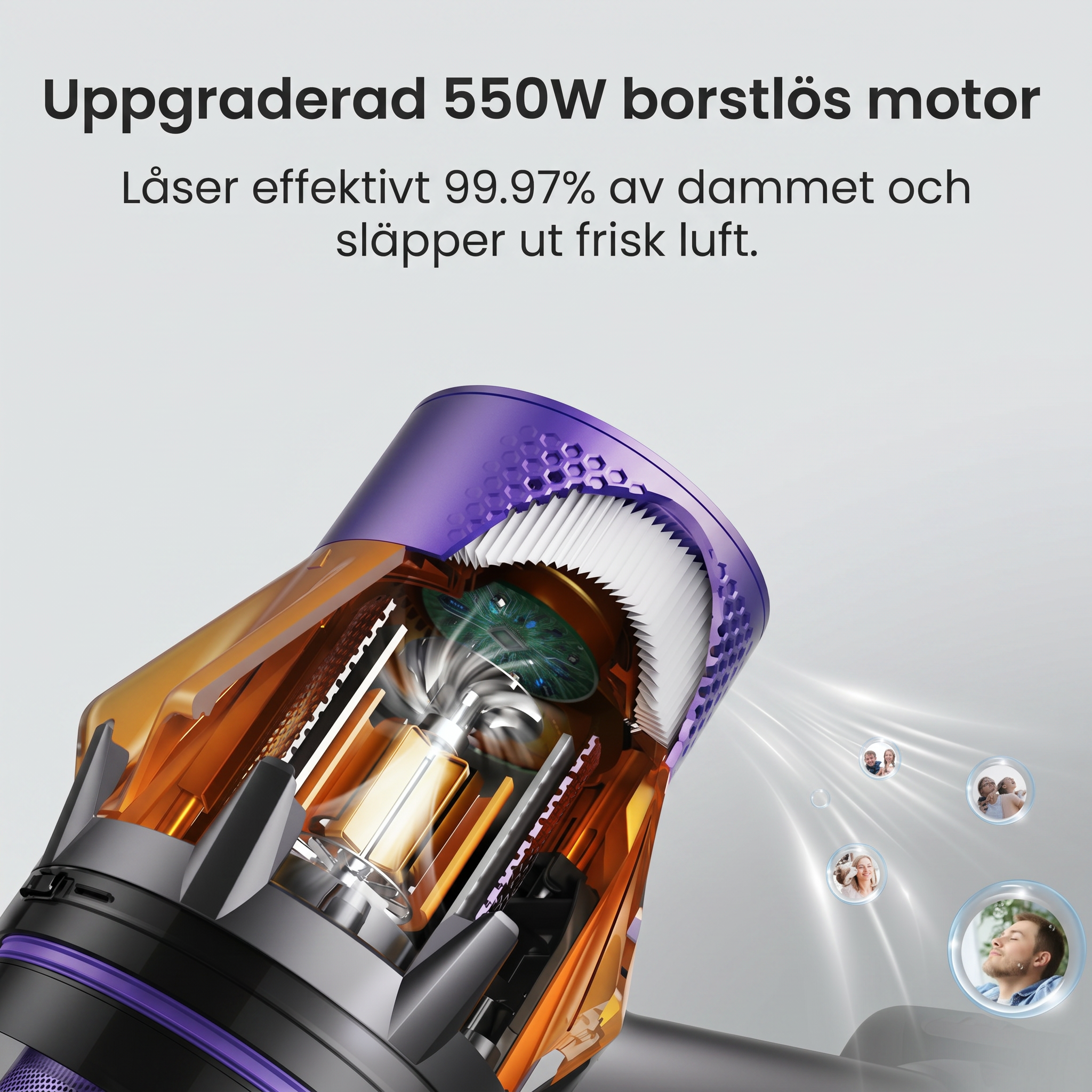 Maxlager Ultra X7 - 550W – 50 kPa Avancerad Sladdlös Dammsugare 2026 - Skaftdammsugare