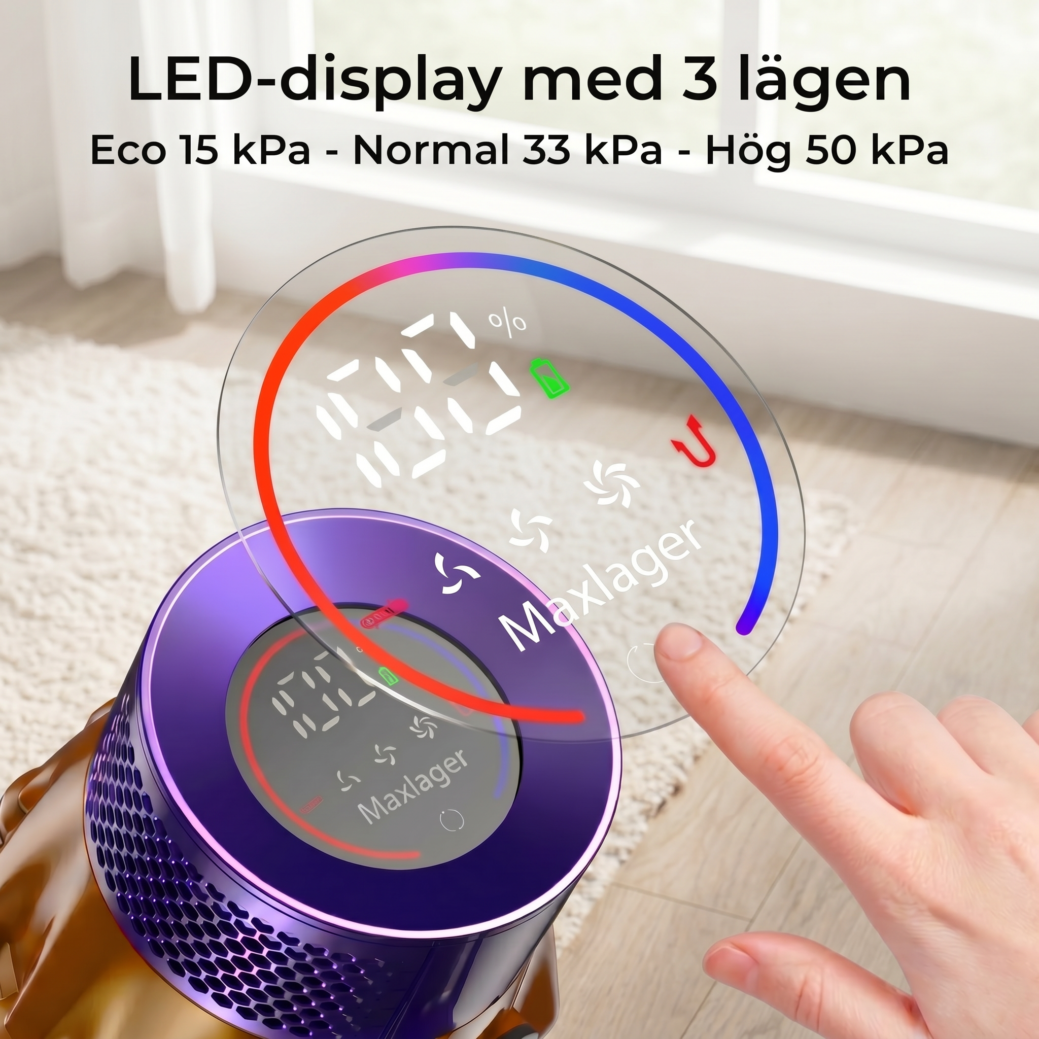 Maxlager Ultra X7 - 550W – 50 kPa Avancerad Sladdlös Dammsugare 2026 - Skaftdammsugare