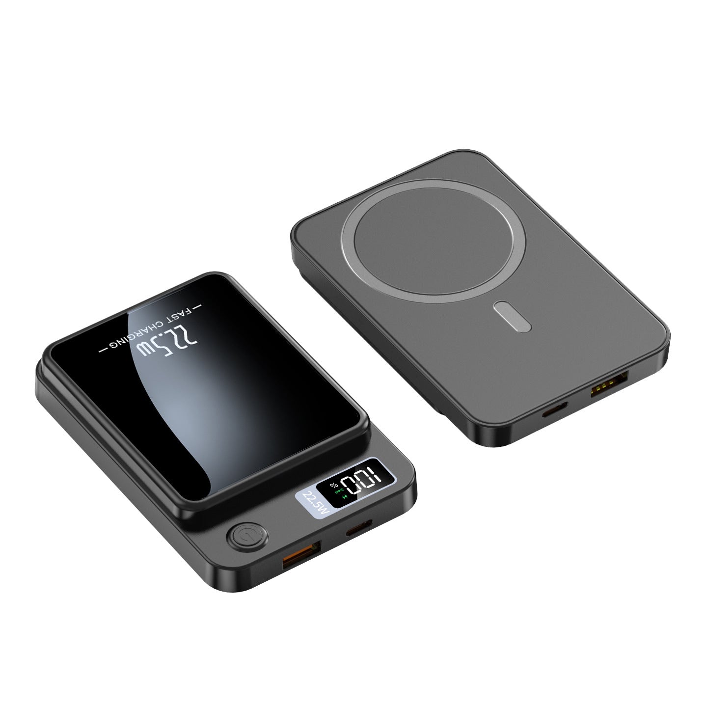Magnetisk Powerbank 10 000 mAh – Snabbladdning 22.5W med LED-display och MagSafe-stöd
