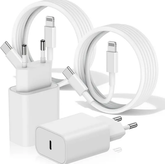 iPhone Laddare 45W Snabbladdare - USB-C till Lightning - 1m