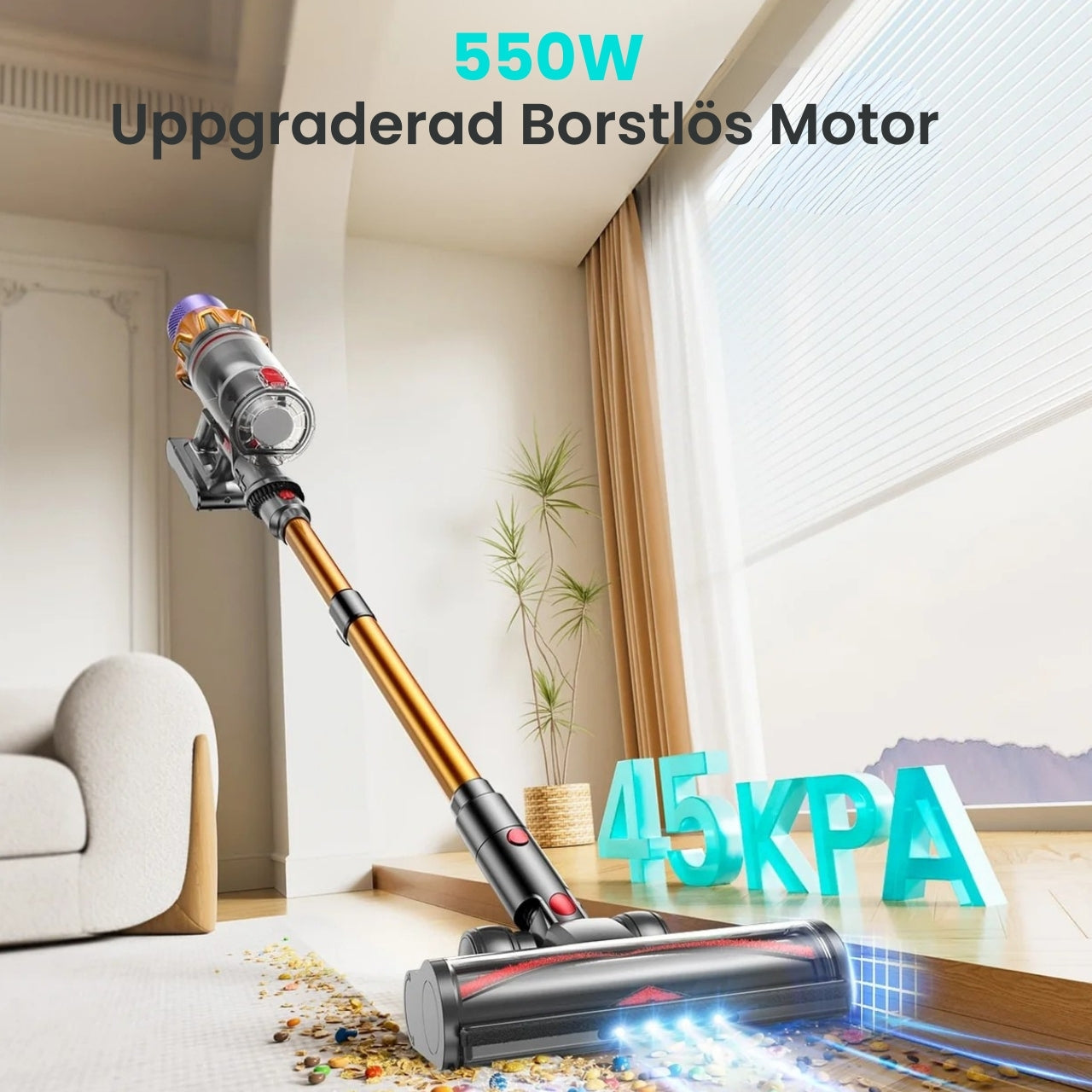 Maxlager Ultra X7 - 550W – 45 kPa Avancerad Sladdlös Dammsugare