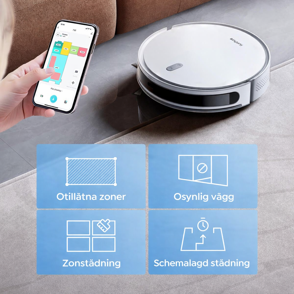 Maxlager T10 3-i-1  Robot dammsugare med moppfunktion