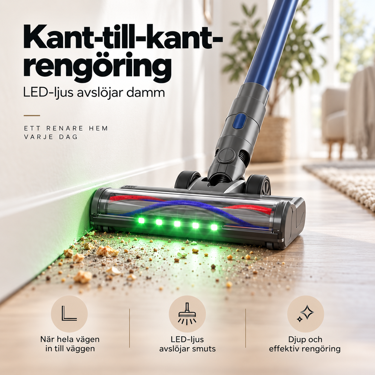 Maxlager V25 - 650W – 60 kPa Avancerad Sladdlös Dammsugare - Skaftdammsugare