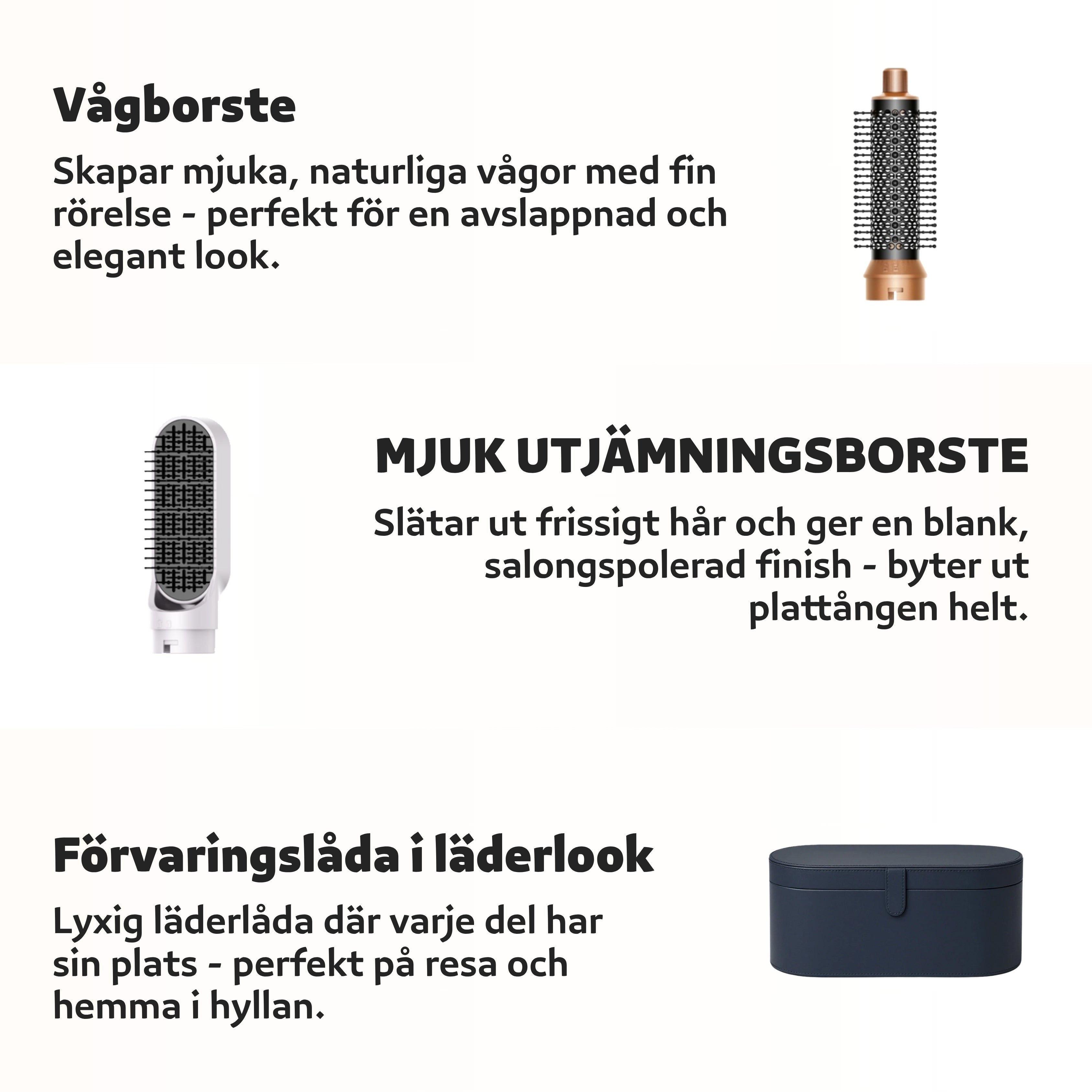 Luvién Pro Multistyler 6-i-1 Hårfön 1400W Vit