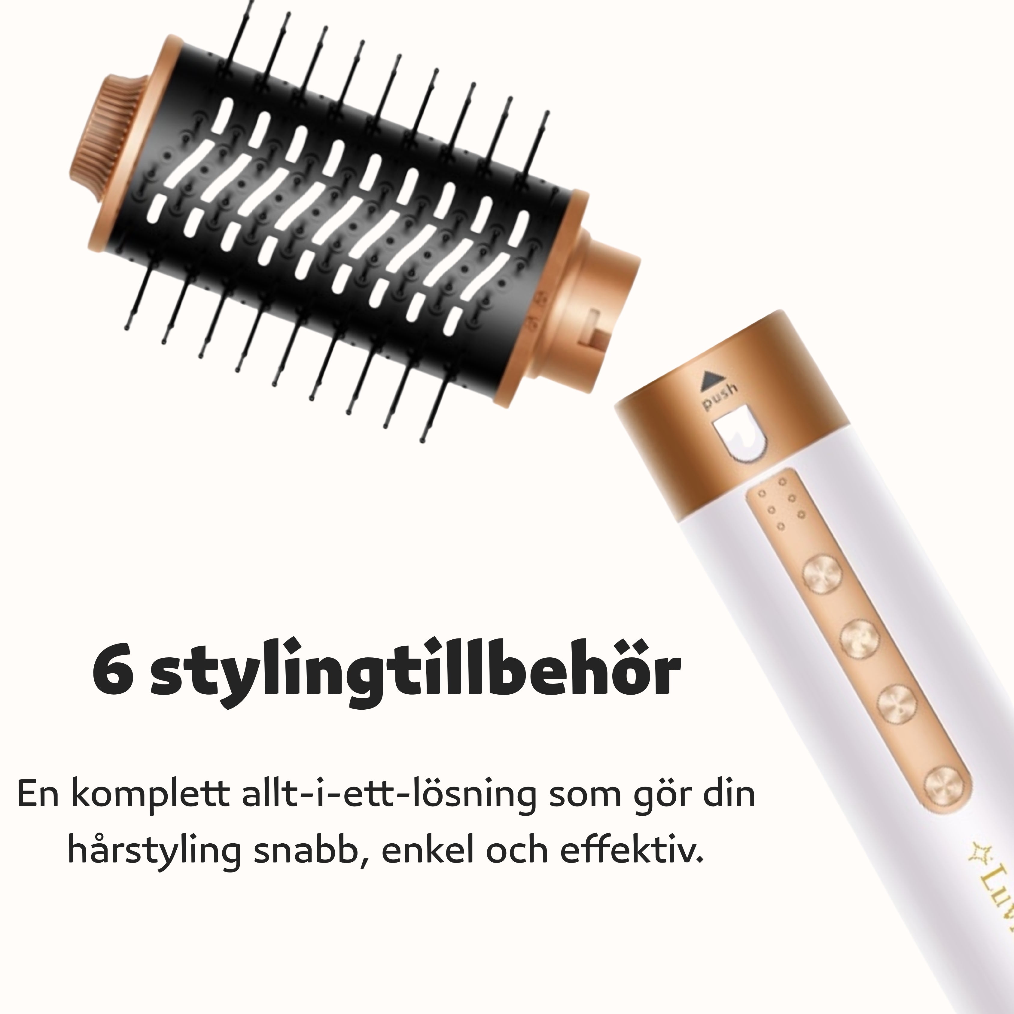 Luvién Pro Multistyler 6-i-1 Hårfön 1400W Vit