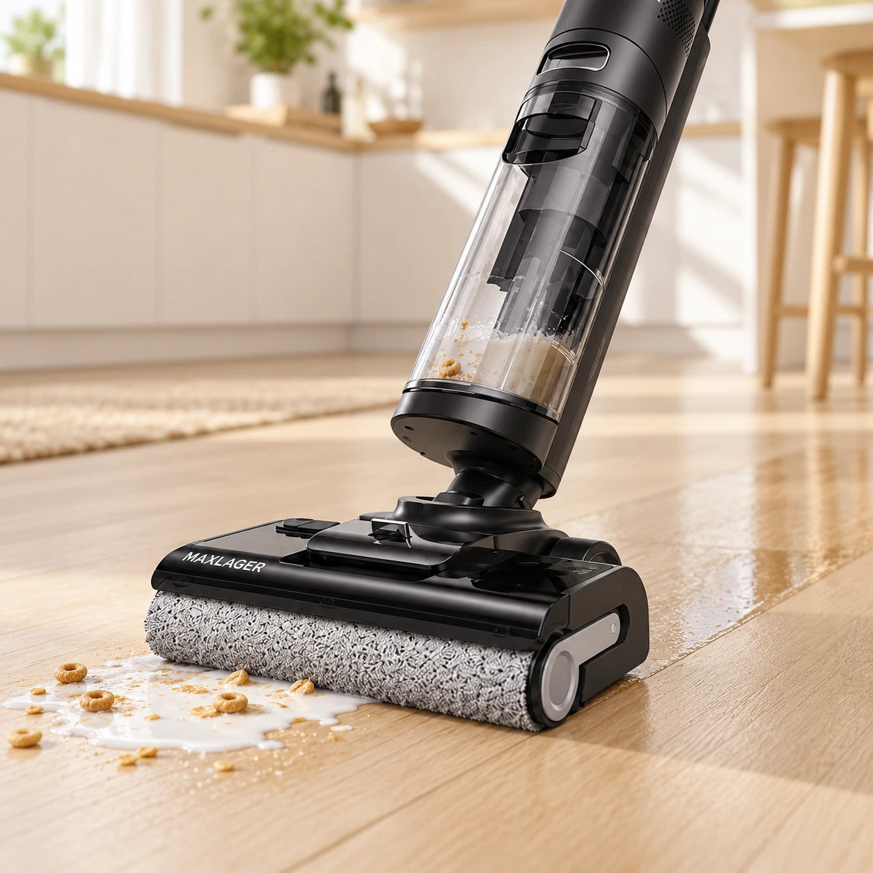 Maxlager S7 Pro – Sladdlös Moppdammsugare - Självrengöring & Upp till 50 min Batteritid