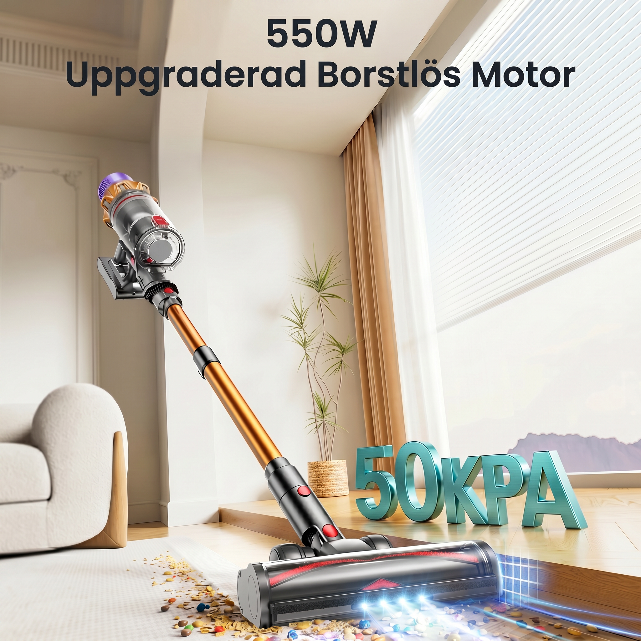 Maxlager Ultra X7 - 550W – 50 kPa Avancerad Sladdlös Dammsugare 2026 - Skaftdammsugare