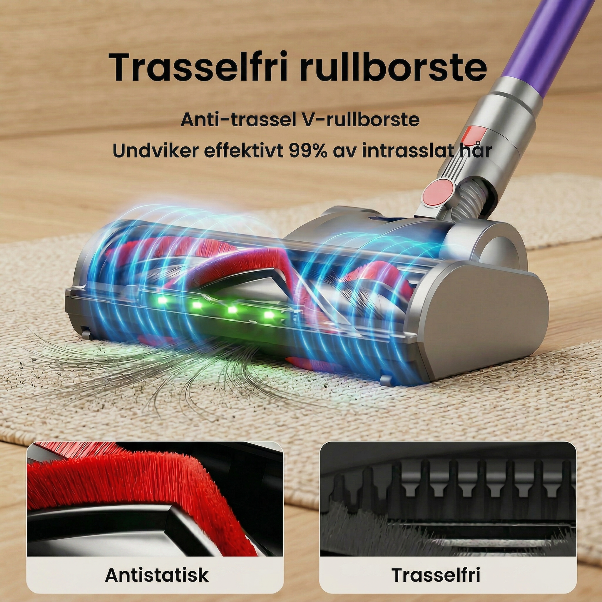 Maxlager V22 - 650W – 55 kPa Avancerad Sladdlös Dammsugare - Skaftdammsugare