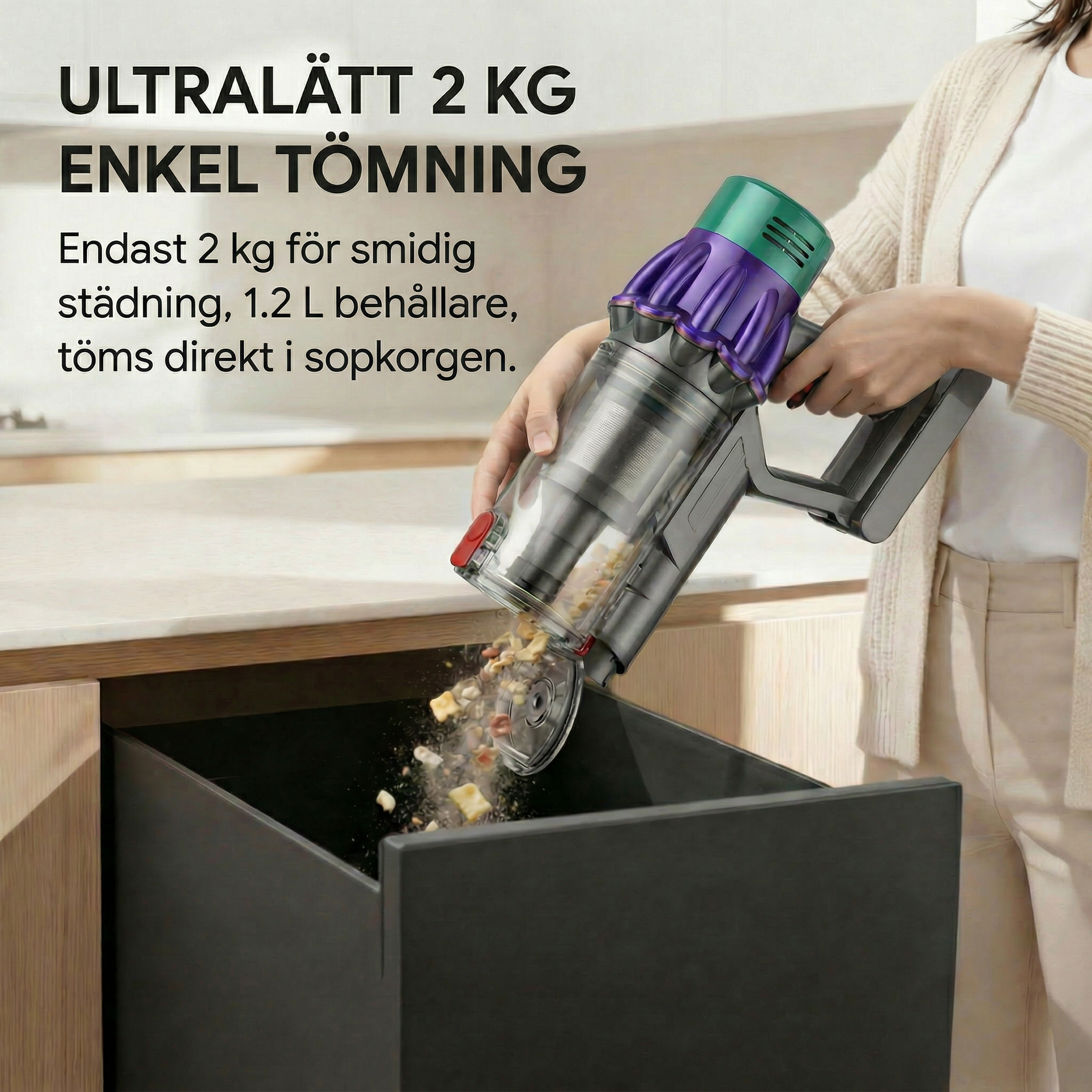 Maxlager V22 - 650W – 55 kPa Avancerad Sladdlös Dammsugare - Skaftdammsugare