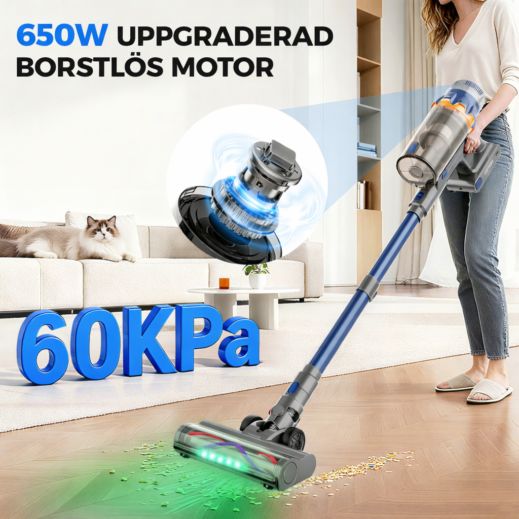 Maxlager V25 - 650W – 60 kPa Avancerad Sladdlös Dammsugare - Skaftdammsugare