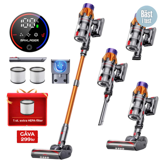Maxlager Ultra X7 - 550W – 50 kPa Avancerad Sladdlös Dammsugare 2026 - Skaftdammsugare